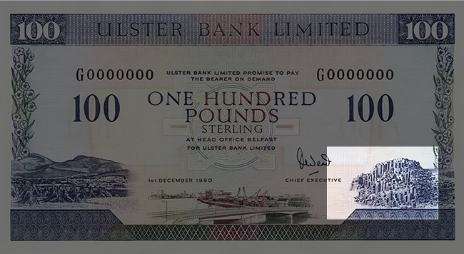 Front of note