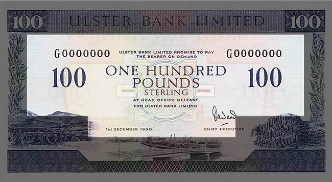 Front of note