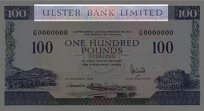 Front of note