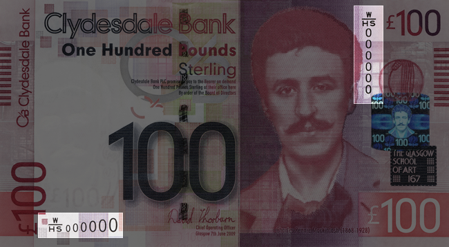 Front of note / Look / Serial Numbers