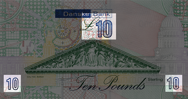 Rear of note / Look / Denomination Numerals