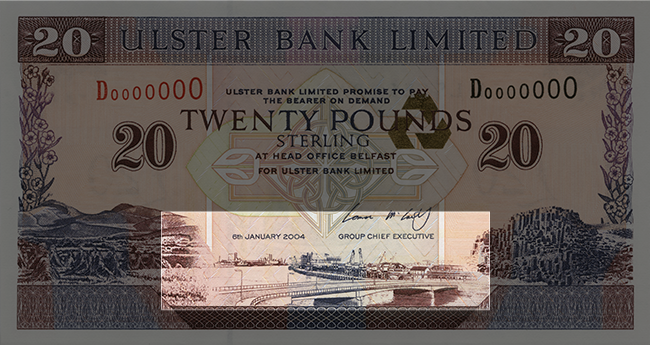 Front of note