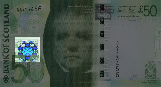 Front of note