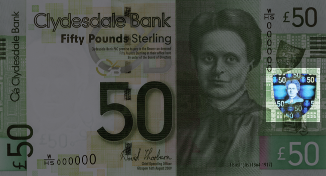 Front of note