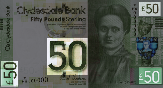 Front of note / Look / Denomination Numerals