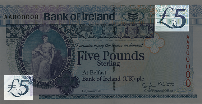 Front of note / Look / Denomination Numerals